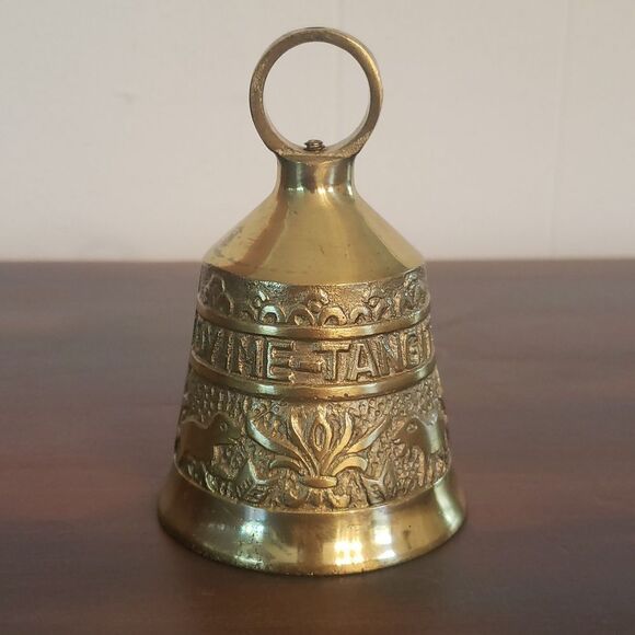 Beautiful Vintage Solid Brass Monastery Hand Bell - Picture 1 of 5